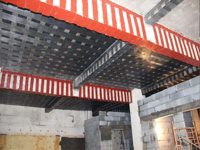 梁包钢加固、板碳纤 维加固